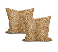 Load image into Gallery viewer, Pair of Custom Made Schumacher Nakuru Linen Velvet Pillow Covers - Both Sides