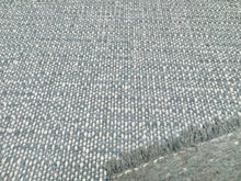 Load image into Gallery viewer, Remnant Thibaut Petra Powder Outdoor Performance Chunky Weave Plain French Blue Upholstery Fabric 
 STA 6198