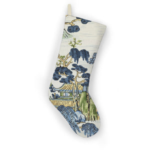 Thibaut Asian Scenic Christmas Stocking