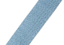 Load image into Gallery viewer, 2&quot; Wide Light Blue Geometric Tape Drapery Trim