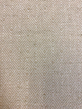Load image into Gallery viewer, 1.3 Yard Designer Water &amp; Stain Resistant Beige Cream Geometric MCM Mid Century Modern Tweed Upholstery Fabric WHS 4584