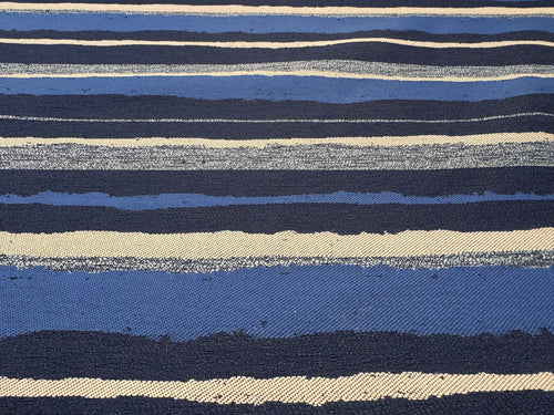 Bella Dura Mesa Indigo Indoor Outdoor Performance Water Resistant Stripe Upholstery Fabric