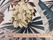 Load image into Gallery viewer, Mokum Textiles 
Catherine Martin Tropicalia Gilver Iconic Banana Palms Design Indoor Outdoor Digital Printed Upholstery Fabric STA 6332