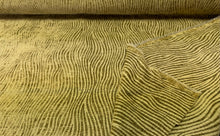 Load image into Gallery viewer, Custom Design Reversible Wave Swirl Cut Velvet Abstract Waves Silk Rayon Jacquard Brocade Chartreuse Water Resistant Durable Upholstery Fabric