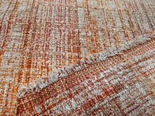Load image into Gallery viewer, Brentano Astral Beach Bonfire Large Scale Plaid Ombré Orange Grey Water Resistant Woven Tweed Upholstery and Drapery Fabric