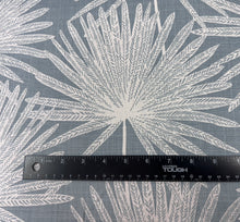 Load image into Gallery viewer, Romo Camansi Smoke Blue Palmetto Design Palm Leaves Printed Cotton Home Decor Fabric STA 6214