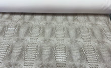 Load image into Gallery viewer, Kovi Exotic Wild Premium Stone Beige and Off White Reptile Skin Texture Performance Heavy Duty Vinyl Upholstery Fabric