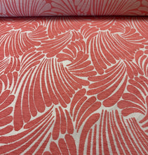 Load image into Gallery viewer, Valley Forge Fingers By Florence Broadhurst Roseberry Iconic Lotus Japanese Floral Design Dramatic Scale Water Stain Resistant Woven Upholstery Fabric