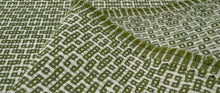 Load image into Gallery viewer, Remnant Thibaut Bistro Kiwi Green Indoor/Outdoor Geometric Weave Performance Upholstery Fabric STA 6370