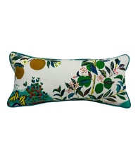 Load image into Gallery viewer, 12” X 26” Schumacher Citrus Garden Primary Floral Linen Lumbar Pillow Cover