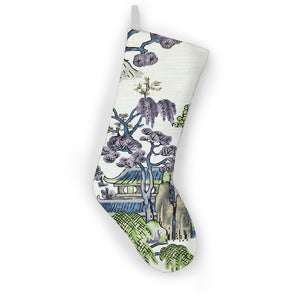 Thibaut Asian Scenic Christmas Stocking