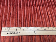 Load image into Gallery viewer, Osborne &amp; Little Cornelia Plush Satin Shimmery Burnt Orange Striped Corduroy Chenille Cut Velvet Home Decor Fabric STA 6260