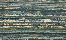 Load image into Gallery viewer, Perennials Wild Child Tree Hugger Blue Green White Abstract Stripe Heavy Textured Luxury Performance Upholstery Fabric STA 6389