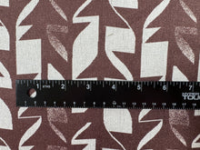 Load image into Gallery viewer, Custom Digital Design Geometric Abstract Jagged Shapes In Brown And White Water Resistant Upholstery Fabric STA 6201