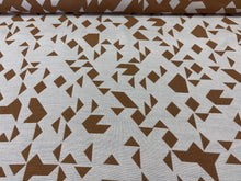 Load image into Gallery viewer, Holly Hunt Outdoor Witter Tumeric Abstract Ethnic Brown White Upholstery Fabric