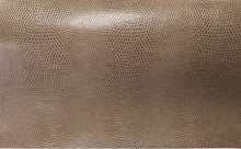 Load image into Gallery viewer, Kravet Derek Alligator Reptile Animal Skin Pattern Taupe Textured Faux Leather Upholstery Vinyl STA 6322