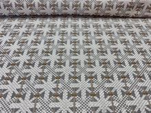 Load image into Gallery viewer, Bistro Nobilis Graphic Weave Pattern Woven Embroidery Durable  Neutral Tone Mix Of White Gray White Thread Upholstery Fabric