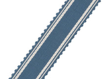 Load image into Gallery viewer, 2 1/8&quot; Wide French Blue Off White Drapery Tape Trim