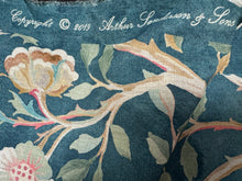 Load image into Gallery viewer, Melsetter House Indigo Teal Green By Morris &amp; Co Birds Fruit Tree Flowerheads Linen Blend Home Decorative Fabric