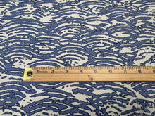 Load image into Gallery viewer, Pollack Sunbrella New Wave Diver Blue White Water Repellent Indoor Outdoor Upholstery Fabric STA 6181