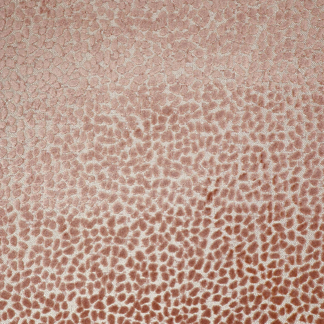 Blush Pink Small Scale Dots Animal Pattern Cut Velvet Upholstery Fabric MGF
