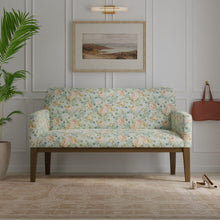 Load image into Gallery viewer, Cotton Antique Aqua Red Beige Teal Green Floral Chintz Upholstery Drapery Fabric