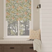 Load image into Gallery viewer, Cotton Antique Aqua Red Beige Teal Green Floral Chintz Upholstery Drapery Fabric