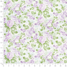 Load image into Gallery viewer, Cotton Ivory Purple Blue Green Floral Chintz Upholstery Drapery Fabric