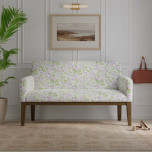 Load image into Gallery viewer, Cotton Ivory Purple Blue Green Floral Chintz Upholstery Drapery Fabric