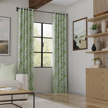 Load image into Gallery viewer, Cotton Ivory Aqua Blue Green Floral Chintz Upholstery Drapery Fabric