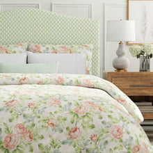 Load image into Gallery viewer, Cotton Ivory Coral Pink Green Lilac Floral Chintz Upholstery Drapery Fabric / Primrose