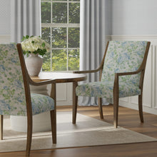Load image into Gallery viewer, Cotton Ivory Aqua Blue Green Floral Chintz Upholstery Drapery Fabric