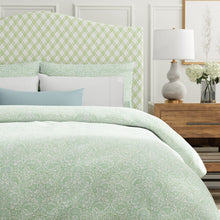 Load image into Gallery viewer, Cotton Ivory Aqua Blue Green Medallion Upholstery Drapery Fabric