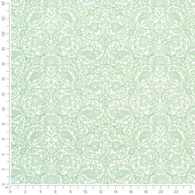 Load image into Gallery viewer, Cotton Ivory Aqua Blue Green Medallion Upholstery Drapery Fabric