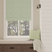 Load image into Gallery viewer, Cotton Ivory Aqua Blue Green Medallion Upholstery Drapery Fabric