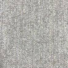 Load image into Gallery viewer, Designer Taupe Cream Herringbone MCM Tweed Upholstery Fabric MGF