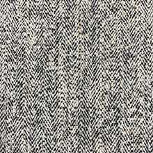 Load image into Gallery viewer, Designer Black Cream Herringbone MCM Tweed Upholstery Fabric MGF