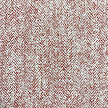 Load image into Gallery viewer, Red Cream Herringbone MCM Tweed Upholstery Fabric MGF