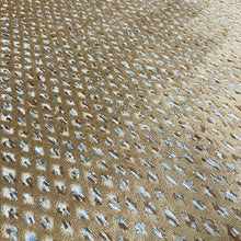 Load image into Gallery viewer, Caramel Brown Seafoam Aqua Animal Pattern Cut Velvet Upholstery Fabric MGF
