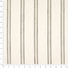 Load image into Gallery viewer, InsideOut Indoor Outdoor Performance Beige Ivory Grey Black Charcoal Stripe Upholstery Fabric