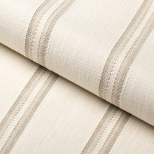 Load image into Gallery viewer, InsideOut Indoor Outdoor Performance Cream Taupe Beige Stripe Nautical Upholstery Fabric