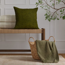 Load image into Gallery viewer, Olive Green Tonal Velvet Upholstery Fabric / Bottle