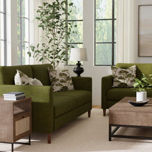 Load image into Gallery viewer, Olive Green Tonal Velvet Upholstery Fabric / Bottle