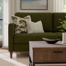 Load image into Gallery viewer, Olive Green Tonal Velvet Upholstery Fabric / Bottle