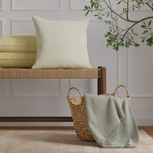 Load image into Gallery viewer, InsideOut Indoor Outdoor Performance Chartreuse Green Seafoam White Stripe Upholstery Fabric