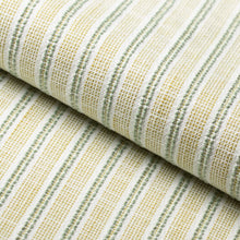 Load image into Gallery viewer, InsideOut Indoor Outdoor Performance Chartreuse Green Seafoam White Stripe Upholstery Fabric
