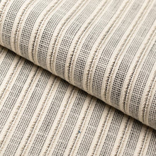 Load image into Gallery viewer, InsideOut Indoor Outdoor Performance Cream Black Grey Stripe Upholstery Fabric