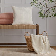 Load image into Gallery viewer, InsideOut Indoor Outdoor Performance Terracotta Coral Orange Cream Stripe Upholstery Fabric