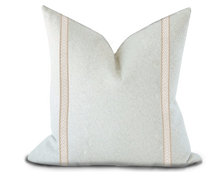 Load image into Gallery viewer, Custom Made Pillow Cover with Thibaut Westport Tape in Sand / Self-Piping