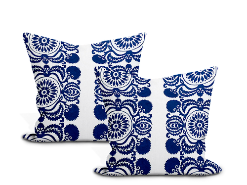 Schumacher Castanet Embroidery Pillow Cover